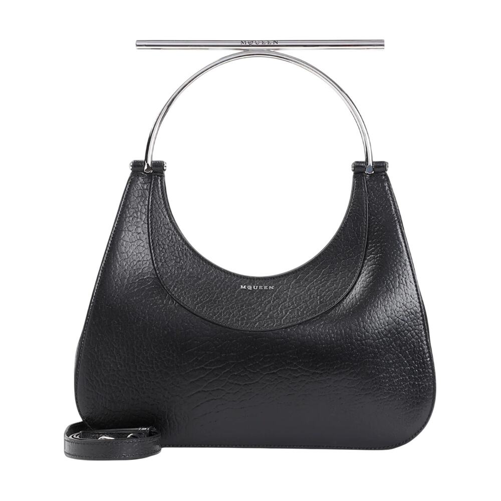 Alexander McQueen NWT T-Bar Pebbled Leather Bag in Black